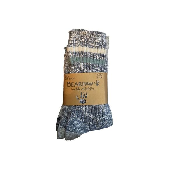 BEAR PAW 4 PACK BOOT SOCK — NAVY - Picture 1 of 3
